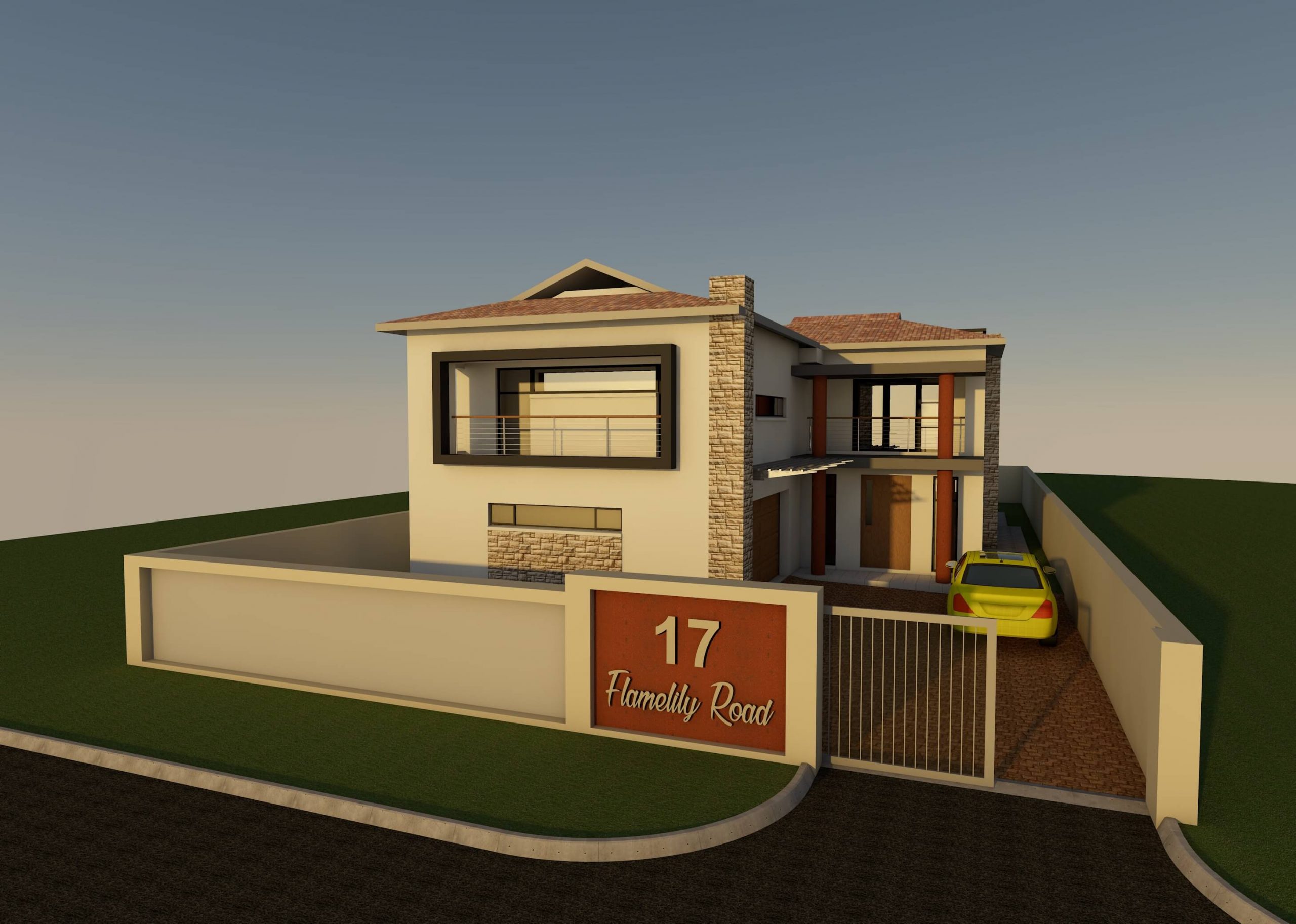 Early Morning Front View